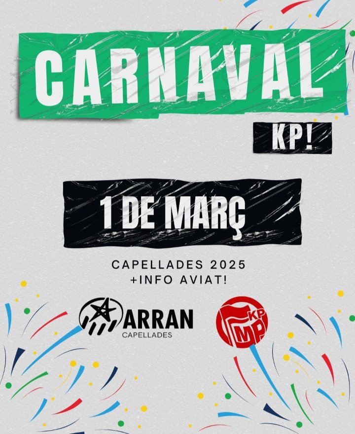Guardeu-vos la data! 1 de març carnaval a Kp! 🔥🥳