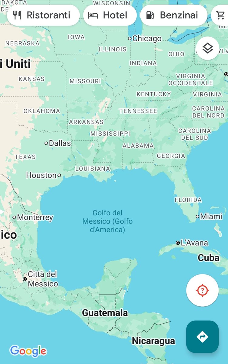 LancillottoL's tweet photo. Presso @Google si sono veramente bevuti il cervello
@googlemaps 
#maps
#google
#golfodamerica
#golfodelmessico 
#GoogleMaps 
#GulfOfMexico
#GulfOfAmerica https://t.co/LpCx0G6KoJ