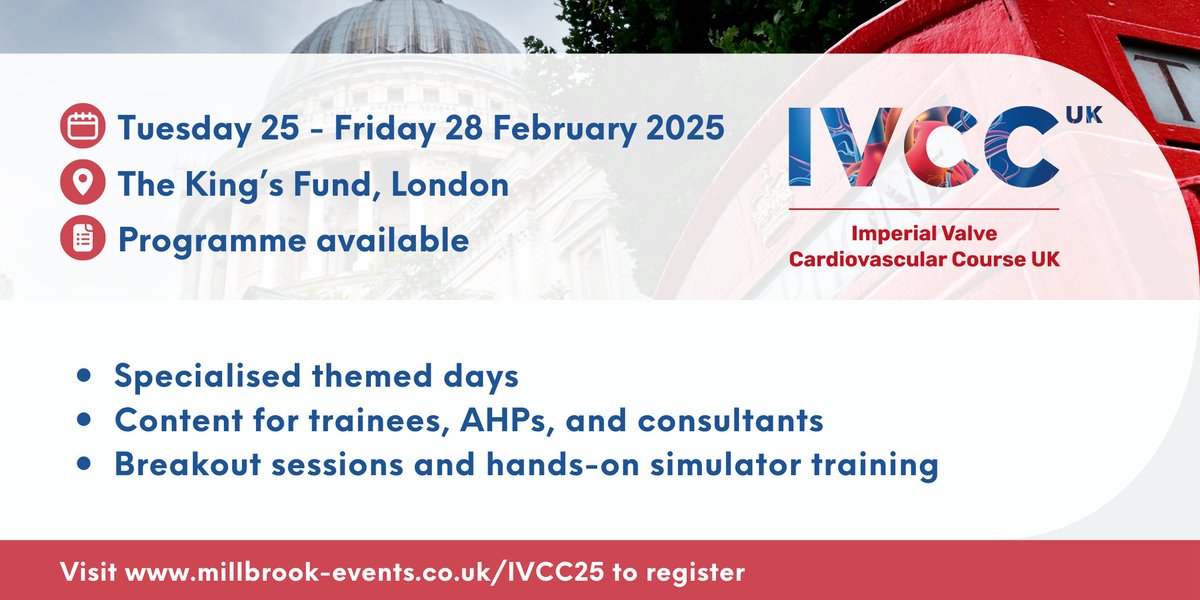 Time’s almost up! ⏳ The 25% discount for #IVCC25 ends TODAY at 5 PM—this is your last chance to save! Use code 'IVCC25' before it's gone

Plus, did we mention the course is approved for 24 CPD credits? Don't miss out!🏃💨

#CardioEd #CardiovascularCare #CPD