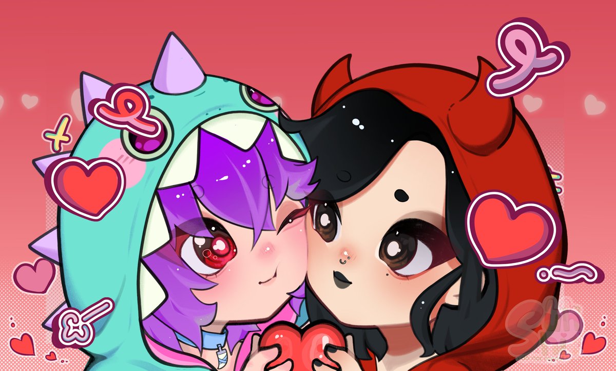 #VGenComm Couple ych for valentine day 💗