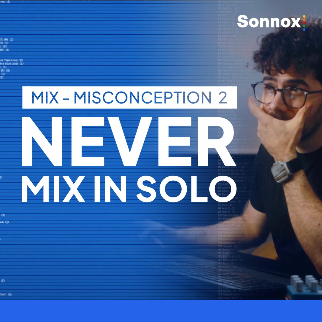 📢 Mix-Misconception Number Two: Never Mix In Solo 📢

George Lever's solution? Mute First, Solo Second. 

Find out how producer George challenges this mixing myth in Mix-Misconceptions, full video out now. 

👀 Link in bio 👀

#musicproduction