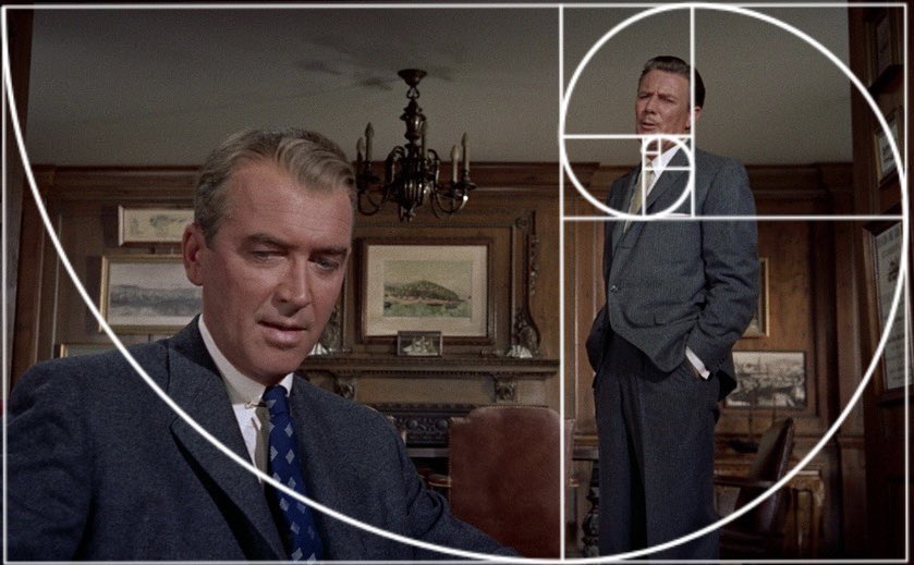 VERTIGO (1958)

In this shot, the Golden Ratio (spiral) helped to maximize the impact of tension and Scottie’s doubt as he is anxious to go back to the job he developed a trauma response to.

Full article is in bio.