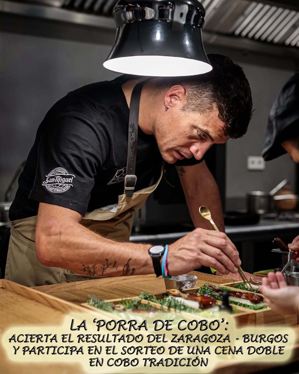 Radio Marca Burgos (@rmarcaburgos) on Twitter photo LA PORRA DE COBO
¿Quieres ganar una cena doble en Cobo Tradición?... Sólo tienes que acertar el resultado del <a href="/RealZaragoza/">Real Zaragoza</a> 🆚 <a href="/Burgos_CF/">Burgos Club de Fútbol</a> para entrar en el sorteo.
Participar es muy fácil:
1⃣ Sigue a <a href="/RMarcaBurgos/">Radio Marca Burgos</a> y a <a href="/coboestratos/">Cobo Estratos</a> en Twitter.
2⃣ Like y RT a esta LA PORRA DE COBO
¿Quieres ganar una cena doble en Cobo Tradición?... Sólo tienes que acertar el resultado del <a href="/RealZaragoza/">Real Zaragoza</a> 🆚 <a href="/Burgos_CF/">Burgos Club de Fútbol</a> para entrar en el sorteo.
Participar es muy fácil:
1⃣ Sigue a <a href="/RMarcaBurgos/">Radio Marca Burgos</a> y a <a href="/coboestratos/">Cobo Estratos</a> en Twitter.
2⃣ Like y RT a esta