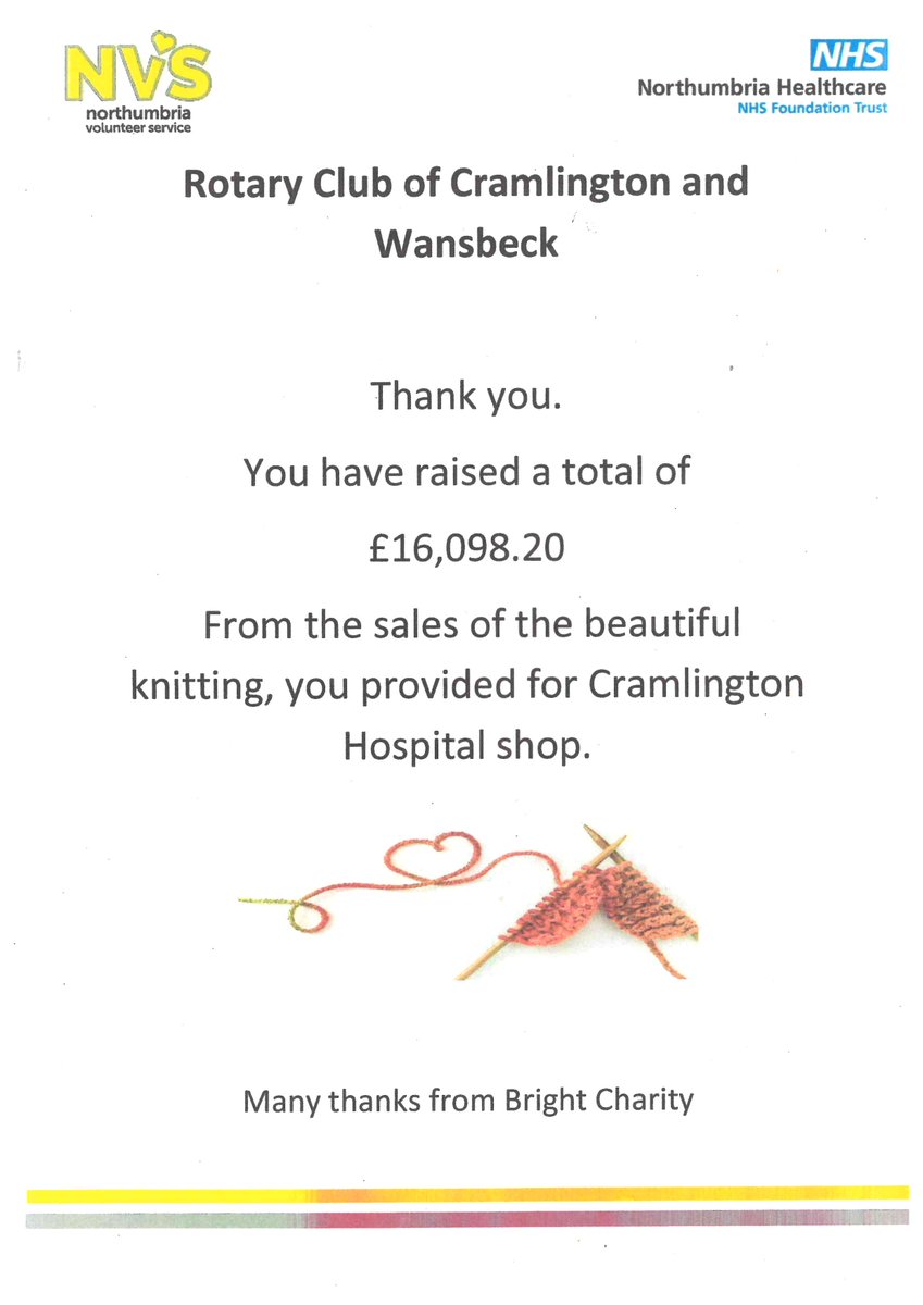 Rotary Club of Cramlington and Wansbeck tweet media