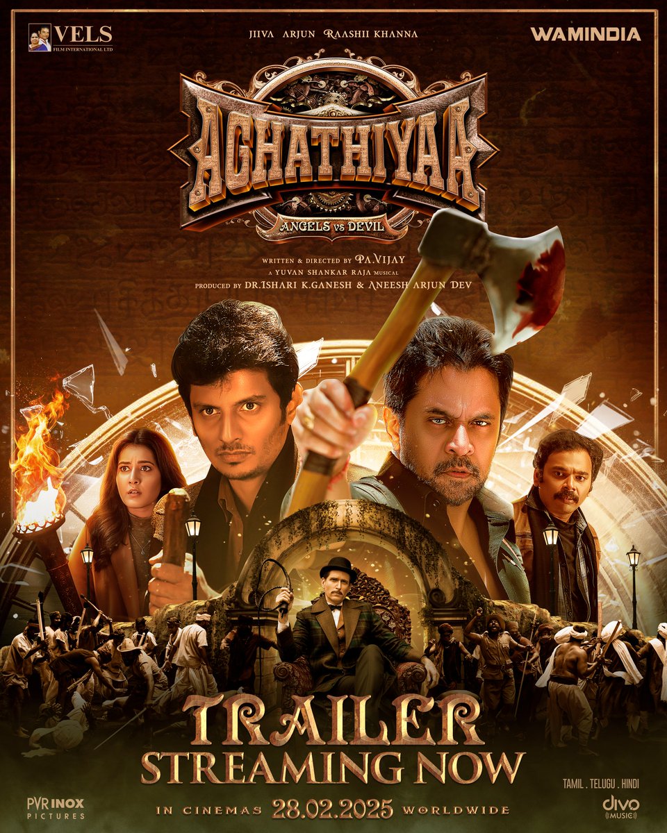Aghathiyaa (@aghathiyaa) on Twitter photo 🎥 It’s here! The #Aghathiyaa trailer is live! 💀✨ Get ready for an unforgettable journey into horror, fantasy, and mystery.
Watch it now and feel the thrills ! 🖤
🔗youtu.be/KxoydJJ0dX8
#Aghathiyaa in cinemas from Feb 28 Worldwide
<a href="/IshariKGanesh/">Dr Ishari K Ganesh</a> <a href="/VelsFilmIntl/">Vels Film International</a> <a href="/WamIndia/">WAMINDIA</a> 🎥 It’s here! The #Aghathiyaa trailer is live! 💀✨ Get ready for an unforgettable journey into horror, fantasy, and mystery.
Watch it now and feel the thrills ! 🖤
🔗youtu.be/KxoydJJ0dX8
#Aghathiyaa in cinemas from Feb 28 Worldwide
<a href="/IshariKGanesh/">Dr Ishari K Ganesh</a> <a href="/VelsFilmIntl/">Vels Film International</a> <a href="/WamIndia/">WAMINDIA</a>