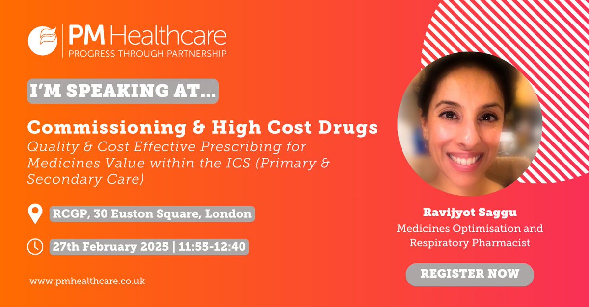 PM Healthcare (@pharman) on Twitter photo Looking forward to welcoming <a href="/RavijyotSaggu/">Ravijyot Saggu</a> to discuss Enabling Access to Medicines in Primary Care - Future Options <a href="/rcgp/">Royal College of General Practitioners</a> in London.
Click to book your free place:
pmhealthcare.co.uk/events/2025/2/โฆ
This event will be funded by the Pharmaceutical Industry. Looking forward to welcoming <a href="/RavijyotSaggu/">Ravijyot Saggu</a> to discuss Enabling Access to Medicines in Primary Care - Future Options <a href="/rcgp/">Royal College of General Practitioners</a> in London.
Click to book your free place:
pmhealthcare.co.uk/events/2025/2/โฆ
This event will be funded by the Pharmaceutical Industry.