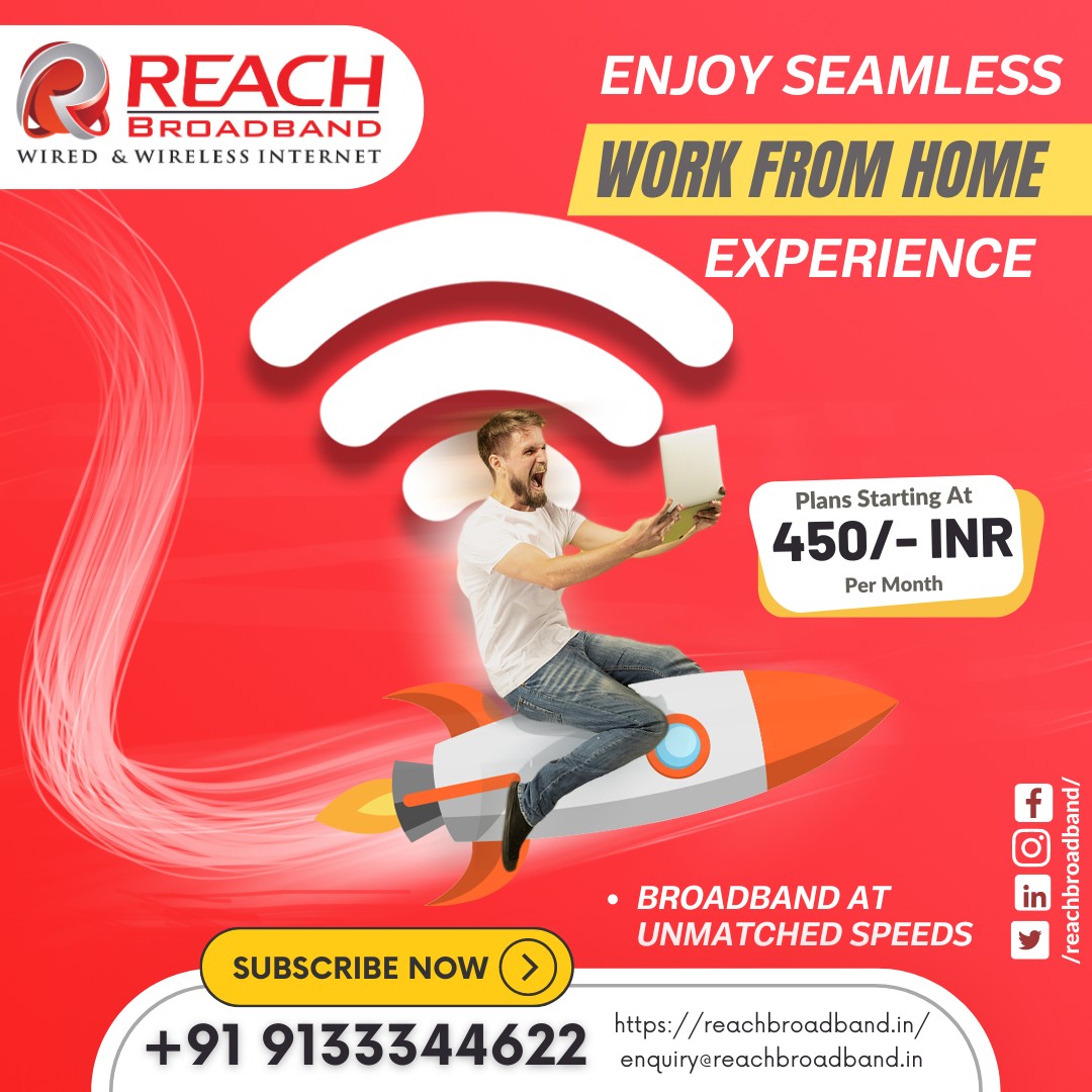 Reach_Broadband's tweet photo. #WorkFromHome #WFH #RemoteWork #SeamlessExperience #UnlimitedData #Productivity #ReachBroadband #HomeInternet #InternetServiceProvider #Hyderabad #NewConnection #ReliableInternet #CallUsNow #VisitOurWebsite #AffordablePlans #HighSpeedInternet #RemoteCollaboration #VirtualMeetings https://t.co/N3QW2IJRDz