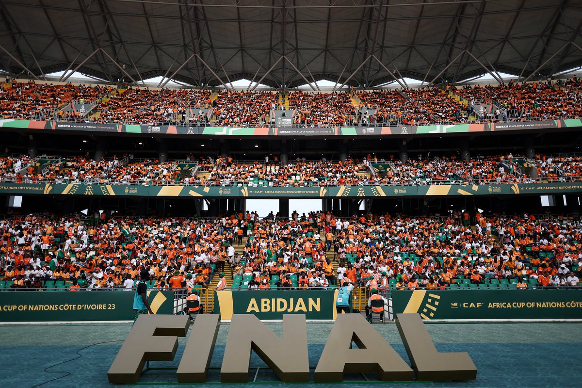 CAF_Online's tweet photo. One year ago, today. ☝️

Bringing the 2023 #TotalEnergiesAFCON final’s vibe back. 🏆 https://t.co/p3qF79QfsZ