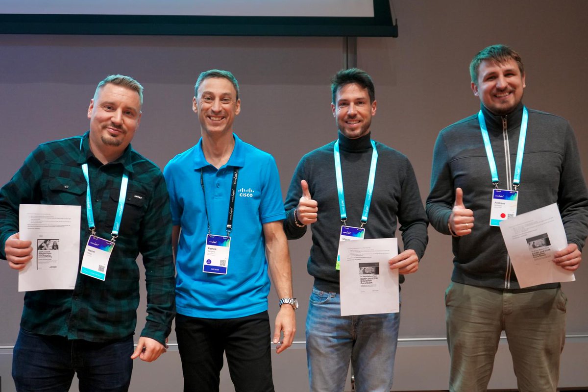Patrick Gargano (@patrickgargano) on Twitter photo Our top 3 <a href="/CiscoLiveEMEA/">Cisco Live EMEA</a> troubleshooting session performers each received a copy of my <a href="/CiscoPress/">ciscopress</a> book to help them get ready for their next <a href="/LearningatCisco/">Learn with Cisco</a> exam. Let's do this again Wednesday morning! Our top 3 <a href="/CiscoLiveEMEA/">Cisco Live EMEA</a> troubleshooting session performers each received a copy of my <a href="/CiscoPress/">ciscopress</a> book to help them get ready for their next <a href="/LearningatCisco/">Learn with Cisco</a> exam. Let's do this again Wednesday morning!