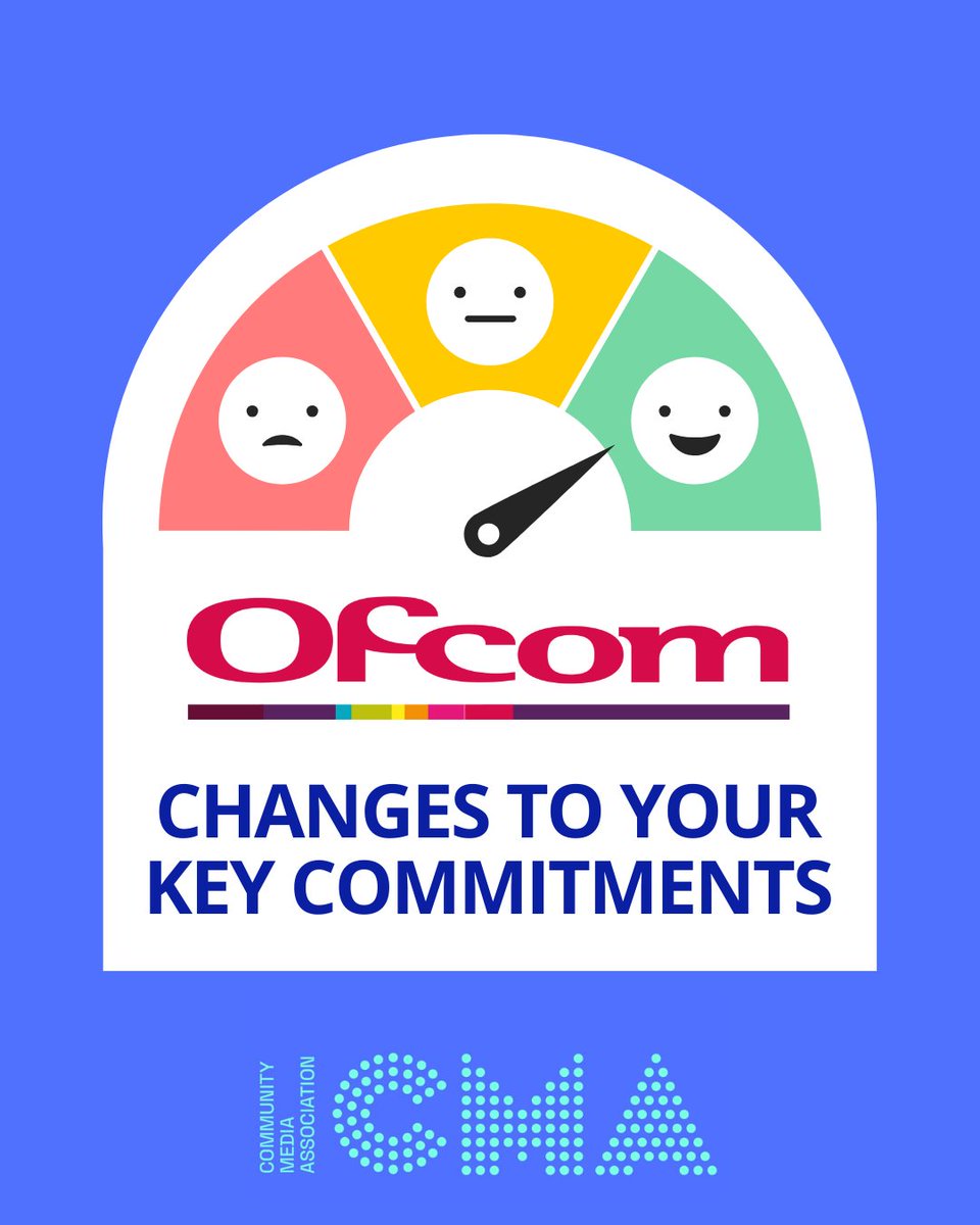 community_media's tweet photo. 🚨 IMPORTANT: Changes to Community Radio Key Commitments 🚨

Ofcom is contacting all analogue community radio stations with details of proposed updates to your Key Commitments.

You have until 26th Feb to respond, if you don’t, Ofcom will assume you have no objections. https://t.co/NNT92qiHc0