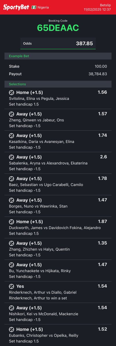 Afc_saks1's tweet image. Sporty

355 odds - 65DEAAC

25 odds - 1E8D66C