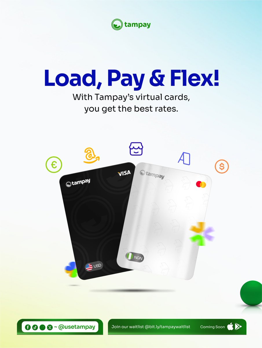 usetampay's tweet photo. Get ready to shop smart #WithTampay’s virtual cards! Awesome rates, zero worries.
#TampayIsComing #UseTampay https://t.co/Sz2Xl3P9bv