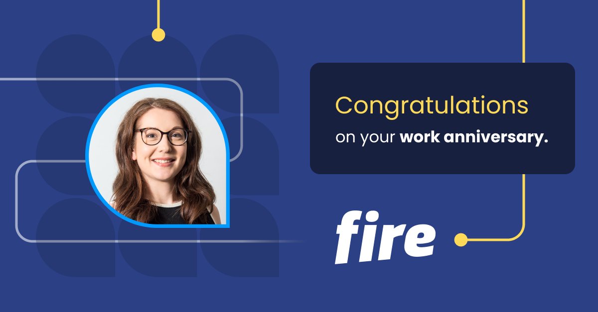 We are delighted to congratulate Sinéad on her Fire work anniversary.

It’s super having such passionate people as part of our community. We are grateful for all you do and how you add to the great team vibes in Fire.

#workanniversary #workmilestone #payments #irishbusiness
