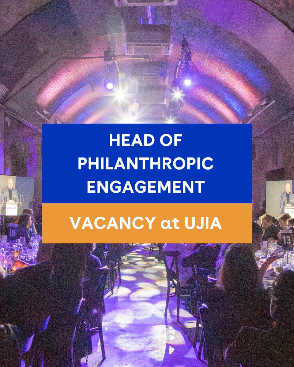 Two great roles at UJIA! Head of Philanthropic Engagement &amp; Fundraising Coordinator. 

Apply by 5th March, 2025. CV to recruitment@ujia.org. Learn more: ujia.org/job-vacancies.

#UJIA #Hiring #Fundraising #CharityJobs #Leadership #MakeADifference #JobVacancy