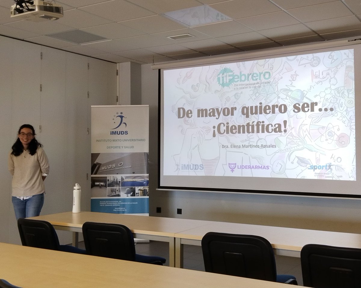 iMUDS (@imudscomunica) on Twitter photo Gran acogida del seminario “De mayor quiero ser... ¡#científica!”🔬👩🔬
Por Elena Martínez. Invª postdoc-<a href="/ualmeria/">Universidad de Almería</a>
Aún existen dif. de género en la carrera universitaria… todo comienza en el colegio
Modera: M José <a href="/girela_jos30366/">maria jose GIRELA REJON</a> PTU-<a href="/CanalUGR/">Universidad Granada</a>
Colabora: <a href="/Fac_Deporte_UGR/">Ciencias Deporte UGR</a>, UCEENS Gran acogida del seminario “De mayor quiero ser... ¡#científica!”🔬👩🔬
Por Elena Martínez. Invª postdoc-<a href="/ualmeria/">Universidad de Almería</a>
Aún existen dif. de género en la carrera universitaria… todo comienza en el colegio
Modera: M José <a href="/girela_jos30366/">maria jose GIRELA REJON</a> PTU-<a href="/CanalUGR/">Universidad Granada</a>
Colabora: <a href="/Fac_Deporte_UGR/">Ciencias Deporte UGR</a>, UCEENS
