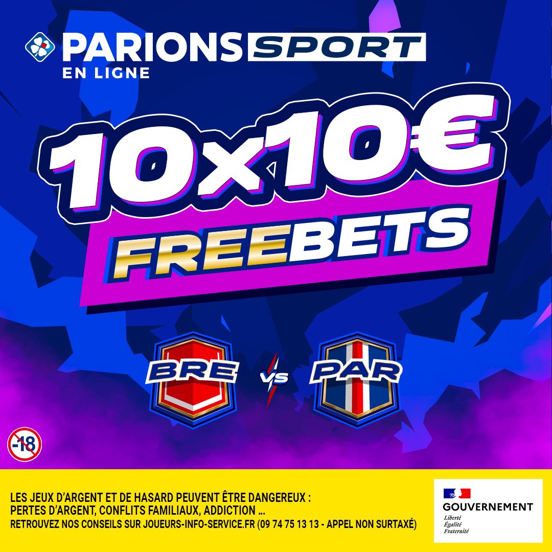 🚨#CONCOURS BREST ⚔️ PSG ! 😍

Jouez et tentez de remporter 10x10€ de freebet chez @ParionsSport !

Pour participer :

1️⃣ Follow <a href="/thiagopronos/">Thiago Pronos 🔞</a>
2️⃣ Donne ton score en commentaire
3️⃣ LIKE ❤️ &amp; RT ♻️ ce post

TAS après le match 🍀