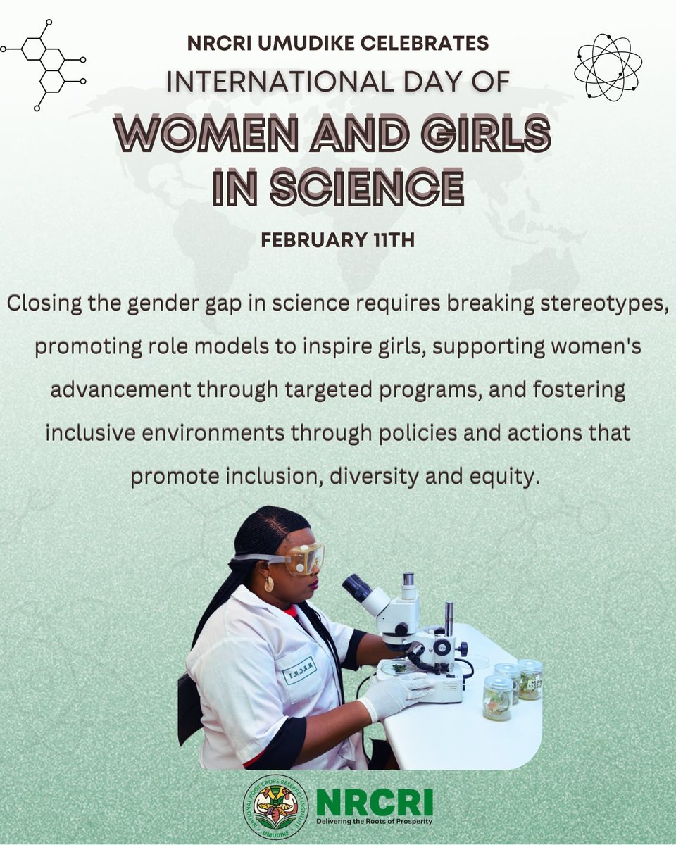 Celebrating the International Day of Women and Girls in Science, 2025

Theme: Women and Girls in Science Leadership-a New Era for Sustainability. 

#WomenAndGirlsInScience <a href="/cegesi/">Chiedozie Egesi</a> <a href="/CGIAR/">CGIAR</a> <a href="/IITA_CGIAR/">IITA</a>