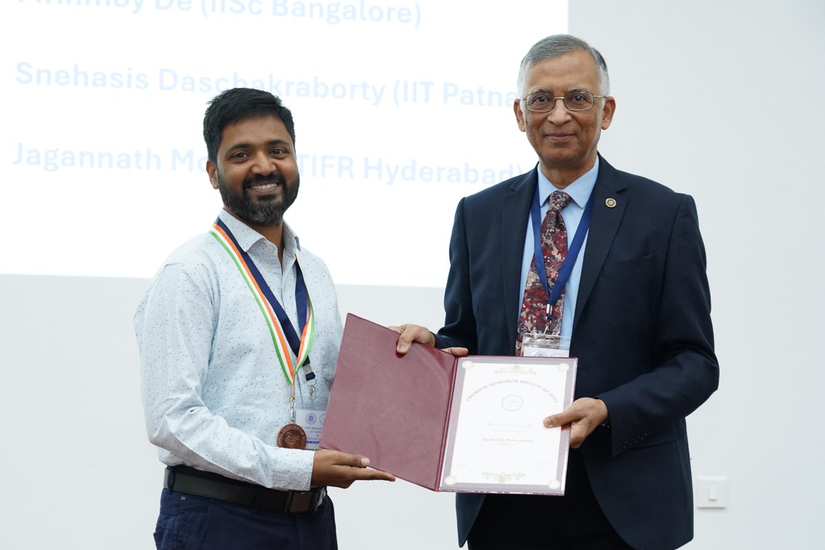 ASLab_iiserb's tweet image. 34th CRSI National Symposium in Chemistry and CRSI – RSC Symposium at IISER Bhopal. Grateful to CRSI for the recognition.🏅