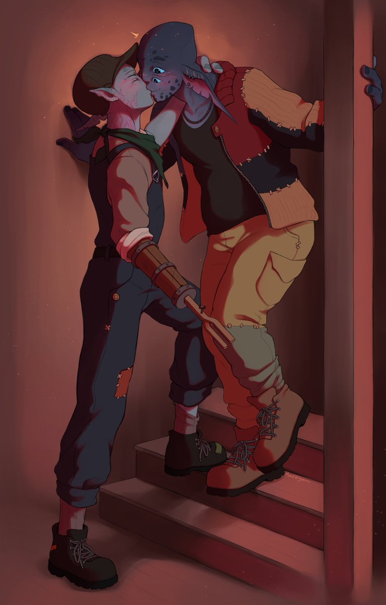 Rakkigaru's tweet photo. Commission
Outer Wilds OCs Mylo and Stein <3

#OuterWilds #RakkiArt https://t.co/NuNT7iq0CE