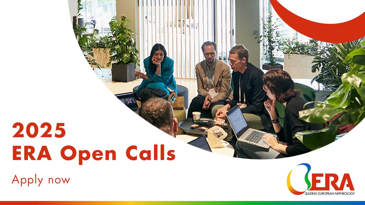 ERAkidney's tweet image. ⏳ Deadline is fast approaching to join the official ERA Working Groups!
📅 Apply by February 28, 2025
Don’t miss out on other exciting opportunities to get involved:
💼 ETHICS Committee
📚 Young Nephrologists’ Platform
📅 Apply by March 28, 2025
Apply now 👉…