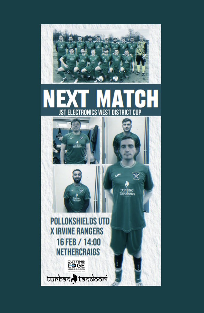 Next Match &gt;&gt;&gt;

🏆 JST Electronics West Cup
⚽️ Irvine Rangers
🗓️ Sun 16th Feb 2025
⏰ 14:00 Kick Off 
🏟️ Nethercraigs Complex

Last 16 game this Sunday, be a good cup tie,  be difficult game but one we are looking forward to

#cmontheshields