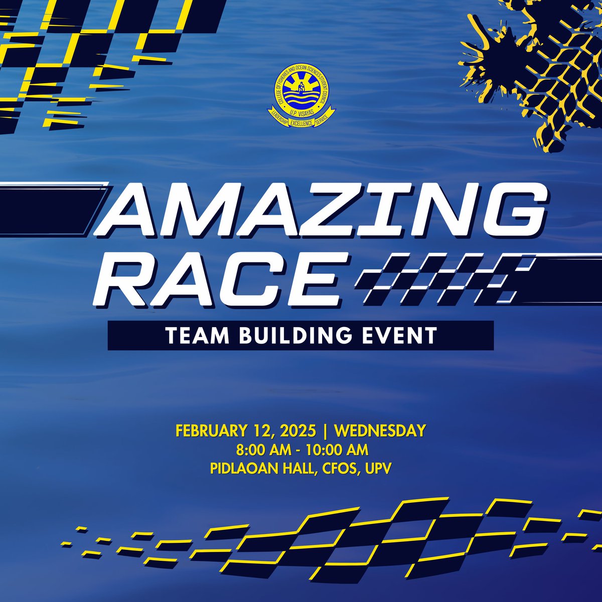 UPVCFOSSC's tweet photo. Ready, set, race! 🏁 CFOS Amazing Race is back! See you tomorrow, 8 AM - 10 AM at the front of Pidlaoan Hall. The fastest team wins—are you up for the challenge? 🚀
#CFOSAmazingRace
#upvcfossc
#upvfisheries https://t.co/rWYY7xeYyx