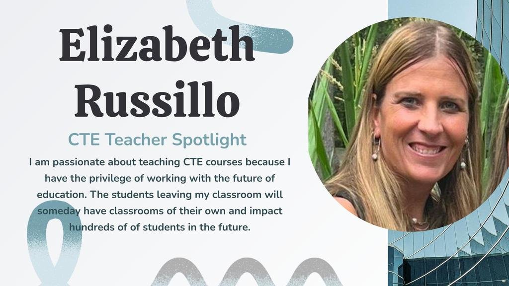 Ms. Russillo is dedicated to shaping the future of education through our Teacher Preparation CTE program. She provides students with hands-on classroom experience and the skills they need to become impactful educators. Start your journey at SHS today! 

#CTEMonth #TeacherPrep