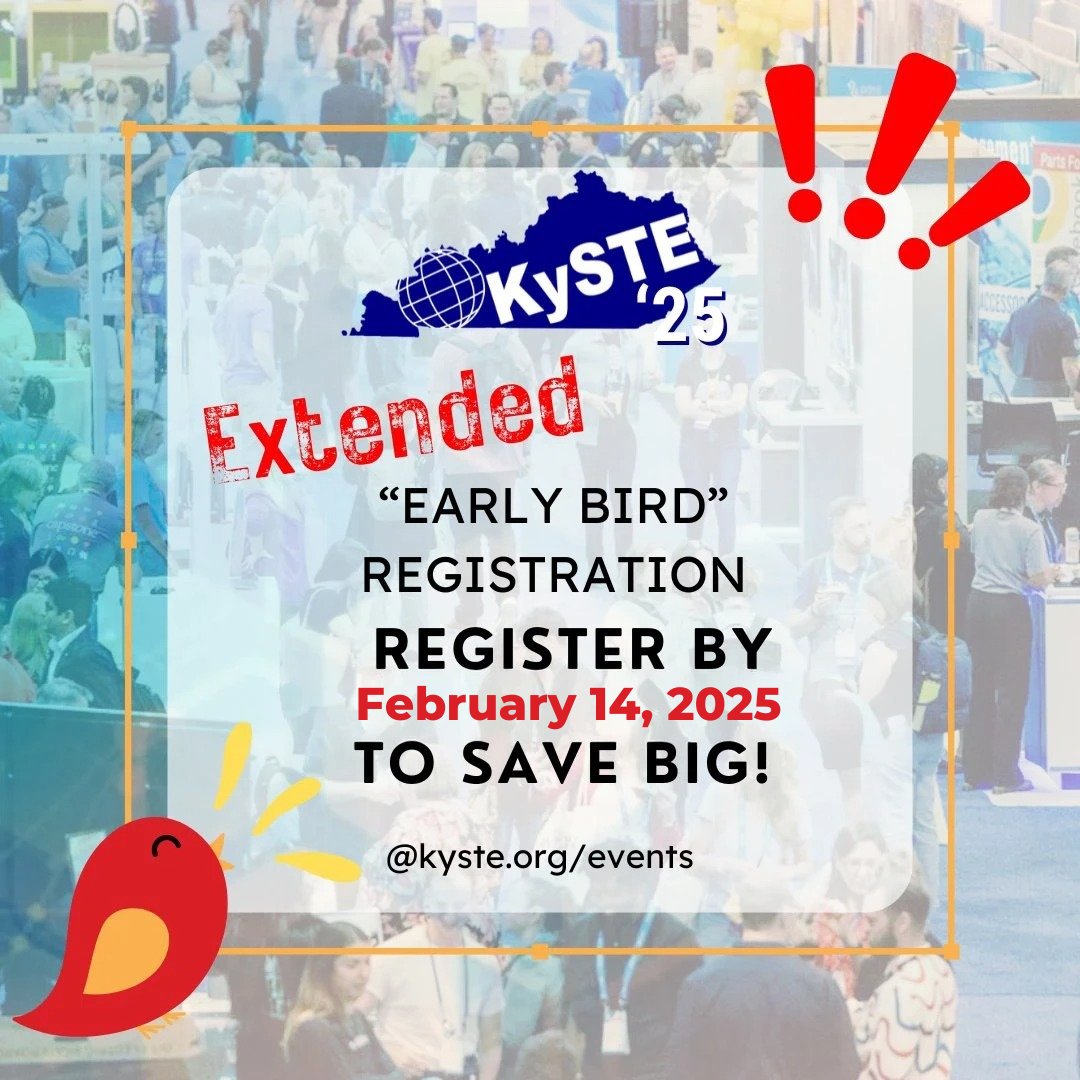 🤧 Has Your district been under the weather? We know many of you have been affected by illnesses and school closures. To support our community, we've extended Early Bird registration!  🎉
🔥 Join us March 12-14, 2025, for KySTE ‘25!
🔗 Register ➡️ kyste.org/events
#KySTE25