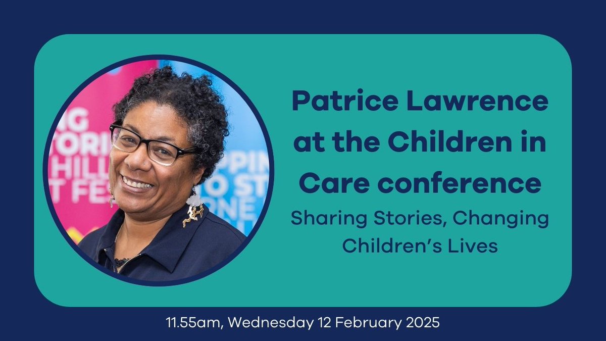 Booktrust's tweet image. If you're attending the #ChildrenInCare conference tomorrow, don't miss a great session with our #WriterInResidence Patrice Lawrence!

Join her at 11.55am as she shares how the magic of books can have a lifelong impact on the lives of children in care.

childrenincareconf.co.uk