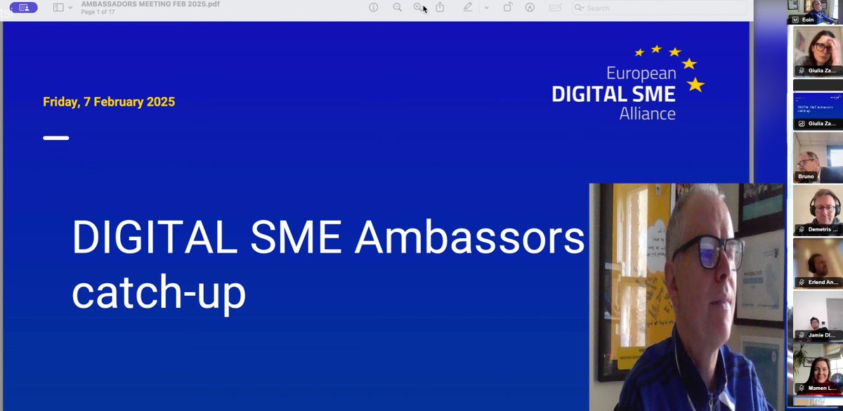 It was a pleasure to join the group of <a href="/EUdigitalsme/">European DIGITAL SME Alliance</a> Ambassadors last week to discuss European Technological Sovereignty – EuroStack and AI Sandbox