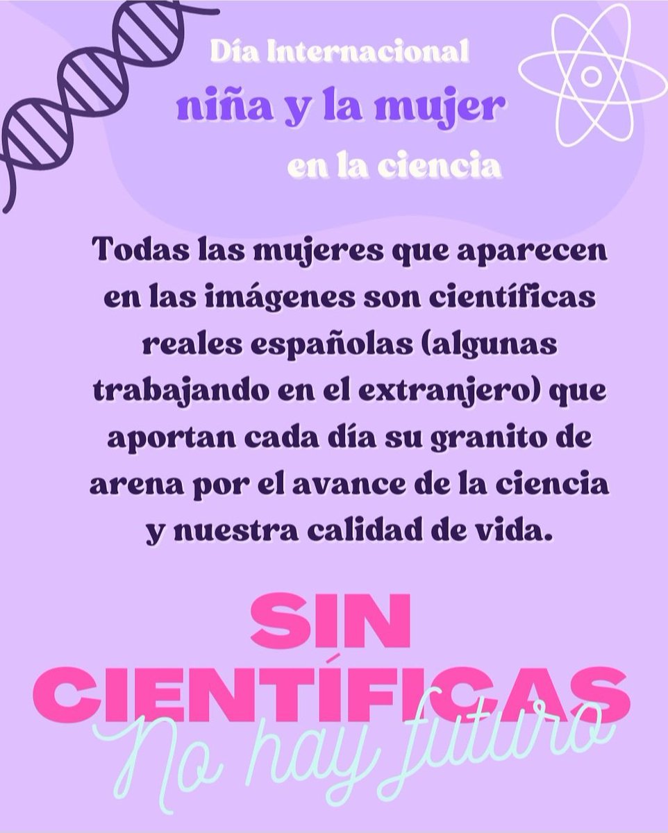 ana_revuelto99's tweet photo. Os comparto un post de IG #diariodeunacientífica dando a conocer a mujeres investigadoras entre las que me encuentro 🧪🧪 en el Día Internacional de la Niña y la Mujer en la ciencia 11F 🩷 SIN CIENTÍFICAS NO HAY FUTURO https://t.co/S1GfrdqQuV