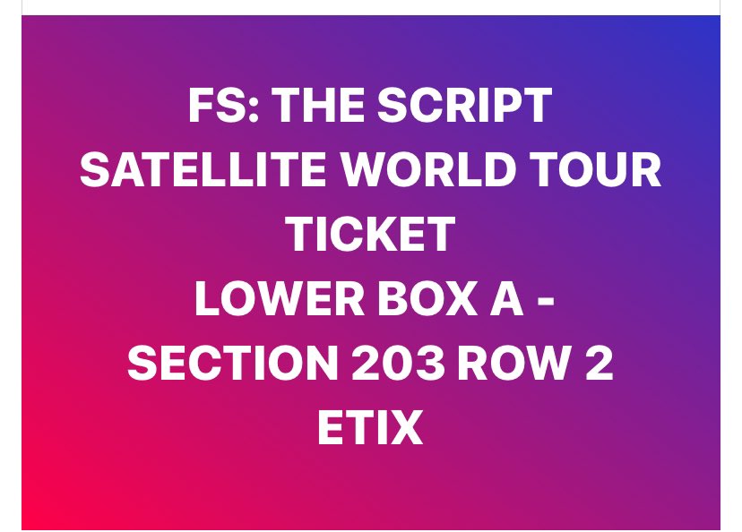 siksensee's tweet image. HELPING A FRIEND!! 
WTS LFB FS:The Script DAY 2
DISCOUNTED TIX 

#TheScriptinMNL #TheScript