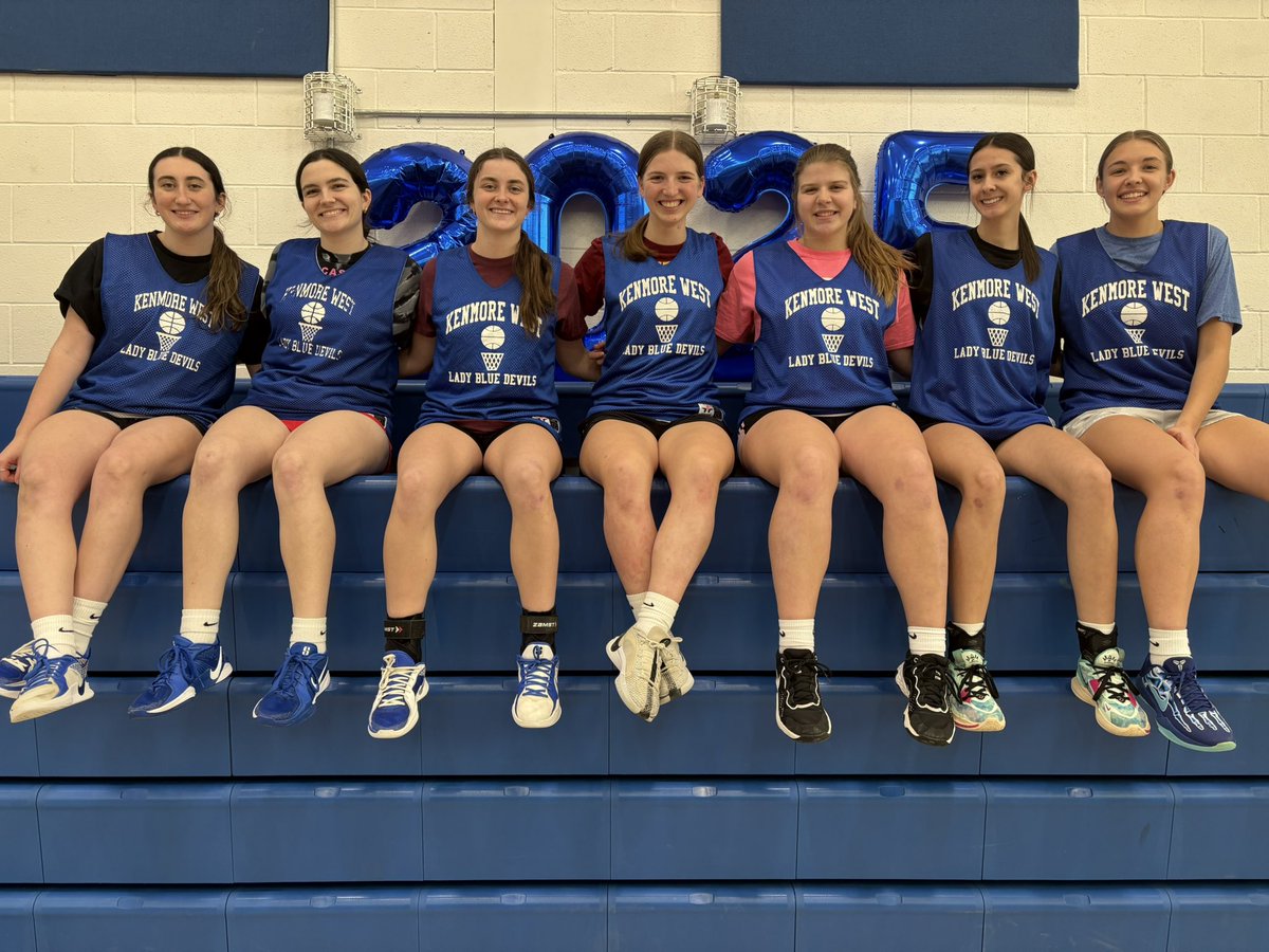 Tonight is senior night for 7 players that have given so much to our basketball program and to Kenmore West. An absolute pleasure to have coached 🏀🏀  Olivia, Tierney, Addy, Rachel, Dani, Maria and Sarah 🏀🏀 Great Role models for future Lady Blue Devils