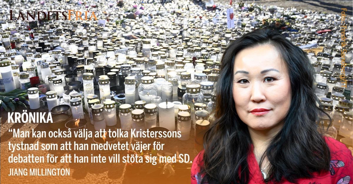KRÖNIKA: Man kan också välja att tolka Kristerssons tystnad som att han medvetet väjer för debatten för att han inte vill stöta sig med SD och SD:s väljare. M, KD, och L valde sida när de satte sig i regering med SD som dirigent, skriver Jiang Millington. buff.ly/4jRR7Wi