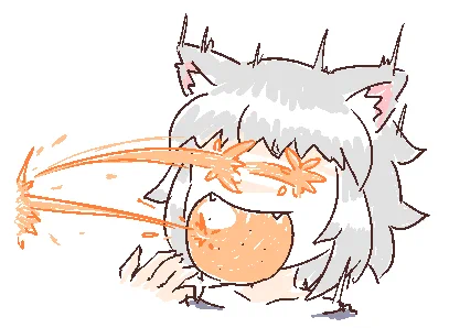 >オレンジを丸齧りしたら汁が目に飛んで悶絶する獣人の女の子初手から俺を試してくるな #お題箱 