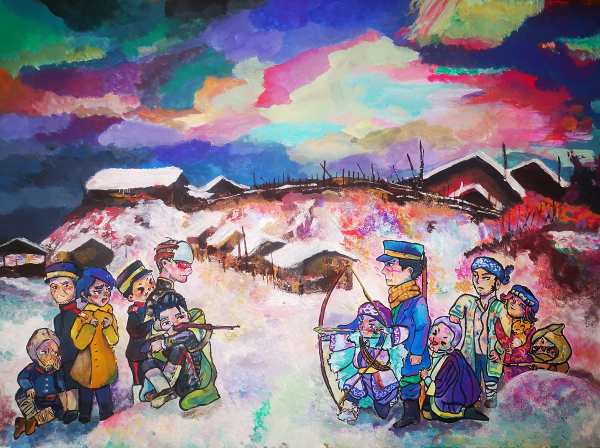 #ゴールデンカムイ #goldenkamuy 
#artworks #Acrylic #traditionalart #art