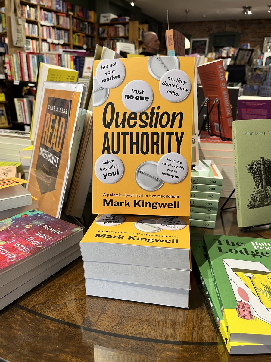 QUESTION AUTHORITY is out now in the US! 

In this critical look at our crisis of trust, philosopher Mark Kingwell draws on philosophical argument and personal reflection to explain our era of distrust and teach us how we can foster a healthier, more productive form of skepticism