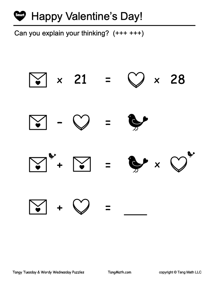 How will middle school &amp; high-flying 5th graders solve this one? With practice, it's another fun mental math problem that's part of the K-6 progression of pictarithms. Kids stumped? Ask them to solve the Gr 4 &amp; 5 puzzles first!
