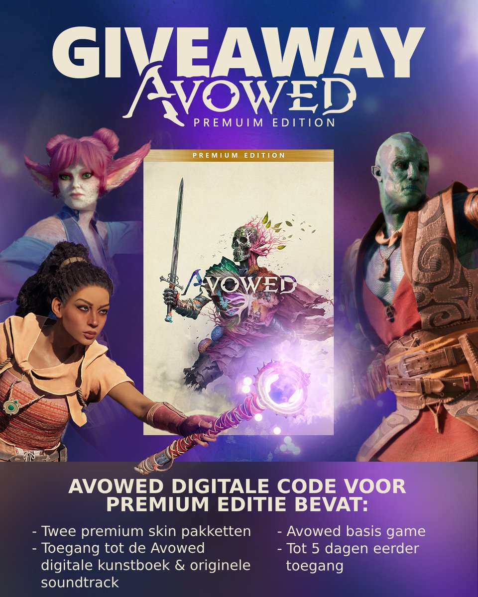 Het draait niet alleen om het kiezen van een kant.

Wil je kans maken op een exemplaar van Avowed Premium Edition? 

💬 Laat weten welke Avowed metgezel je het liefst aan je zijde wilt hebben en waarom!