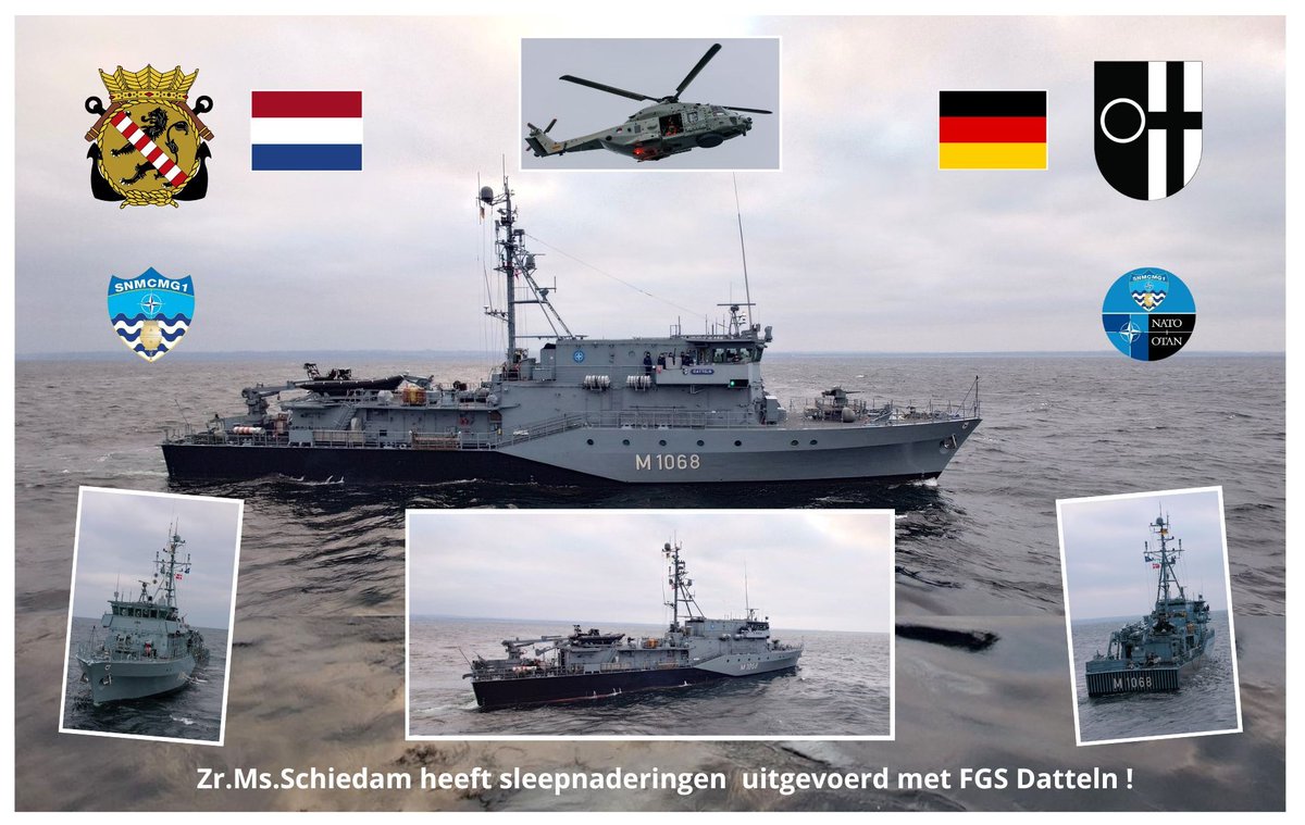 luitelubberts (@luitelubberts82) on Twitter photo Zr. Ms.Schiedam heeft Sleepnaderingen uitgevoeerd met FGS Datteln .
Foto's via : <a href="/C_SDAM/">Commandant Zr. Ms. Schiedam</a> , <a href="/kon_marine/">Koninklijke Marine</a> , <a href="/deutschemarine/">Deutsche Marine</a> , <a href="/SNMCMG1/">SNMCMG1</a> , <a href="/CdE_MD/">CdE Mijnendienst</a> . Zr. Ms.Schiedam heeft Sleepnaderingen uitgevoeerd met FGS Datteln .
Foto's via : <a href="/C_SDAM/">Commandant Zr. Ms. Schiedam</a> , <a href="/kon_marine/">Koninklijke Marine</a> , <a href="/deutschemarine/">Deutsche Marine</a> , <a href="/SNMCMG1/">SNMCMG1</a> , <a href="/CdE_MD/">CdE Mijnendienst</a> .