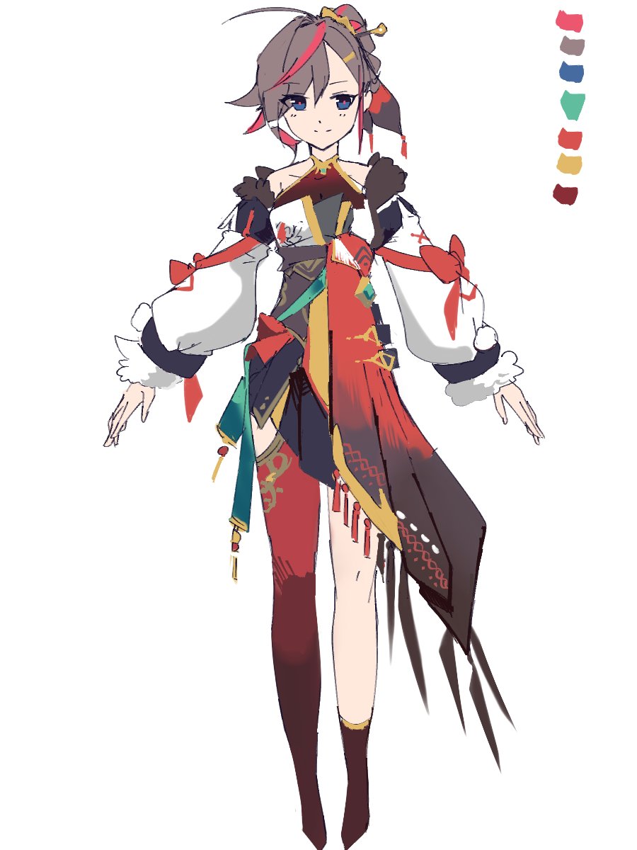 kamioki_tokko's tweet photo. 今回のデザイン。足まで考えてたけど、イラスト描くより思考するのが長いジレンマ
一応、前アイコンの通常服デザも再掲でおいときます。 https://t.co/SelNljkqxF