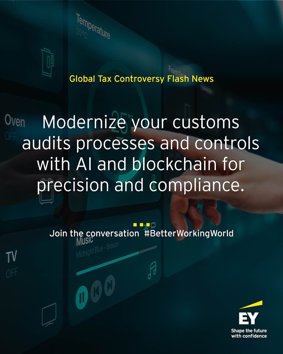 Customs audits are evolving — manual checks are out, AI-driven insights are in. Learn how businesses can adapt to smarter audits. Read more: go.ey.com/42OJHNp

#TradeCompliance #FuturOfTax