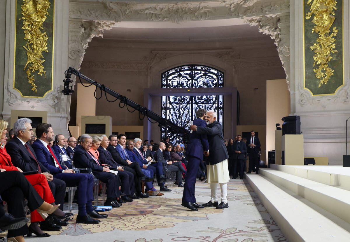knowthenation's tweet photo. The AI Action Summit in Paris is a commendable effort to bring together world leaders, policy makers, thinkers, innovators and youngsters to have meaningful conversations around AI.  

#AISummit #ModiInFrance https://t.co/kRnTFwmfLR