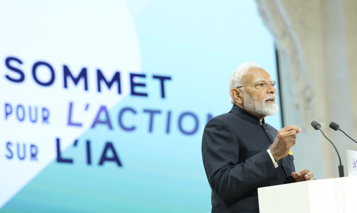 knowthenation's tweet photo. The AI Action Summit in Paris is a commendable effort to bring together world leaders, policy makers, thinkers, innovators and youngsters to have meaningful conversations around AI.  

#AISummit #ModiInFrance https://t.co/kRnTFwmfLR