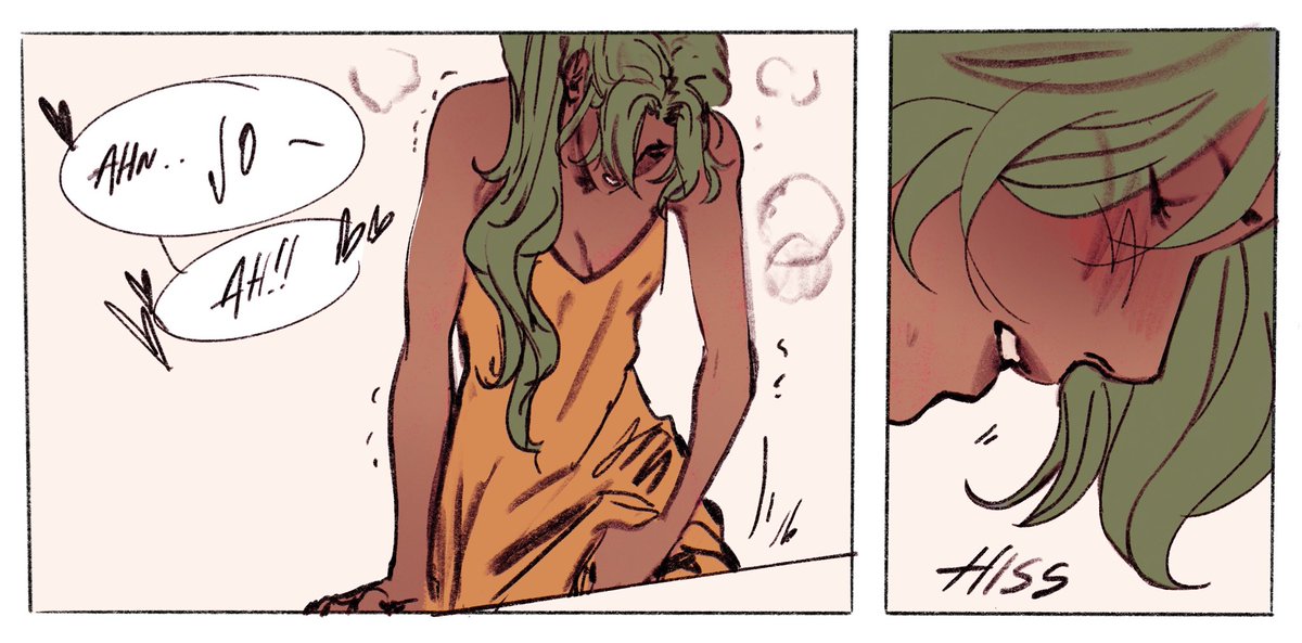 My 47 page butchfemme nsfw comic is coming along slowly 🧎🏻‍♀️‍➡️ 