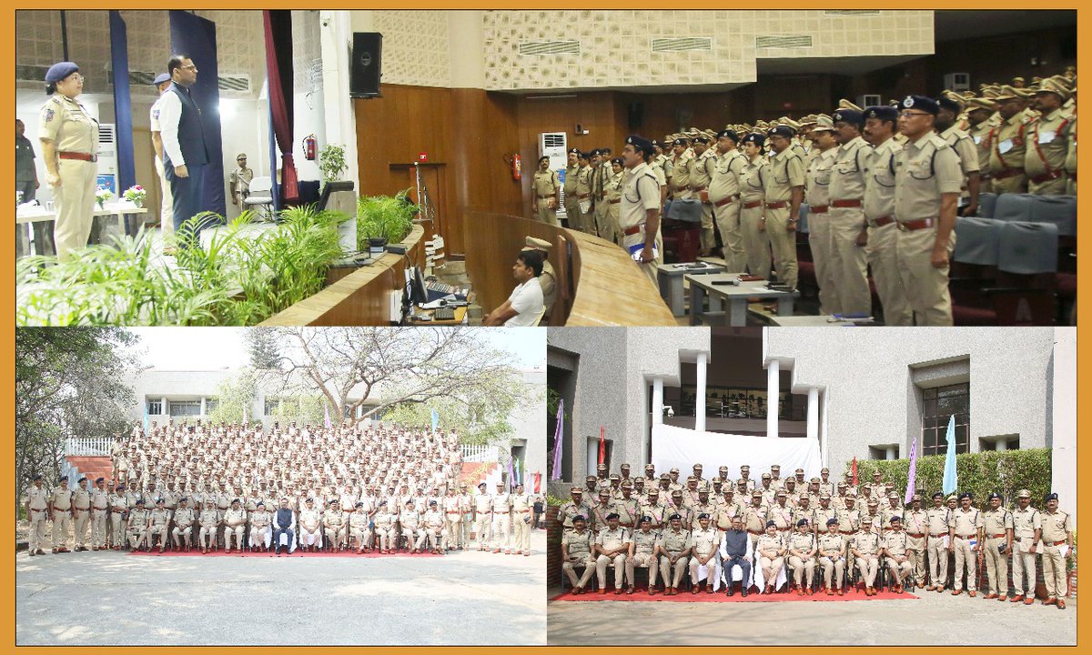 TGPoliceAcademy's tweet photo. 📢 RBVRR Telangana Police Academy Inaugurates Pre-Promotional Training for HCs/ASIs & ARSIs 📢

The 17th batch of Pre-Promotional Training for HCs/ASIs to SIs (Civil) and the 10th batch for ARSIs to RSIs (Armed Reserve) commenced today at RBVRR TGPA.

Sri Ramakrishna Rao, IAS, Special Chief Secretary (Finance), Govt. of Telangana, graced the occasion, emphasizing financial planning and cautioning against cyber frauds.

292 officers (252 Civil & 40 AR) from various zones, including 117 from Charminar Zone, will undergo rigorous training in law enforcement, leadership, forensics, and physical fitness.

Director Smt. Abhilasha Bisht, IPS, highlighted the need for empathy in policing and assured full support for the well-being of trainees.

Wishing all officers a successful training journey! 🚔💪

#RBVRRTGPA #PoliceTraining #Leadership #LawEnforcement #TelanganaPolice #SkillDevelopment #NationFirst