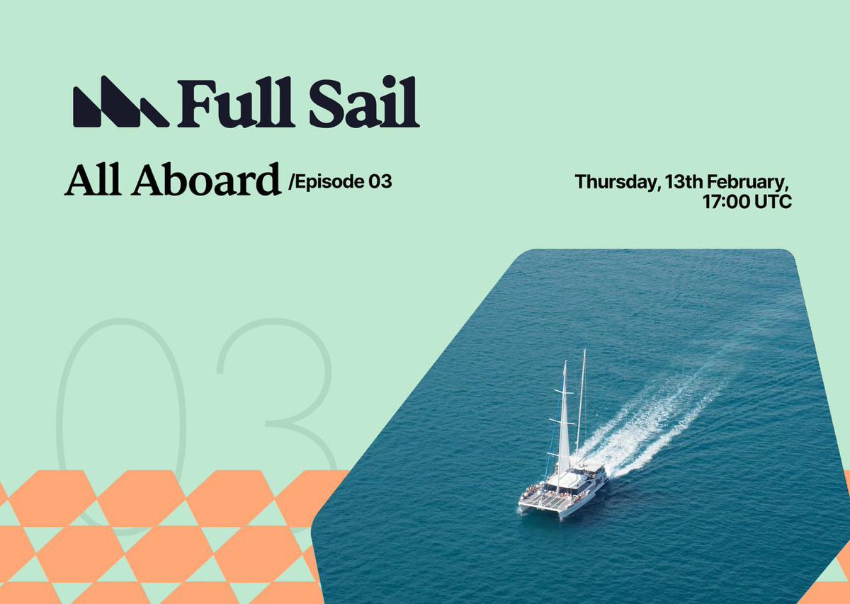 FullSailFi's tweet photo. 📣  Join us for our weekly AMA with the founders of Full Sail Finance!

Catch up with team that is building the most efficient DEX ever, only on Sui.

🗓️ Thursday, 13th February 17:00 UTC.
📍 https://t.co/AarjrVjE2K

Be sure to tune in and we will see you there! ⛵️🌲 https://t.co/ZxqhrpWOCi