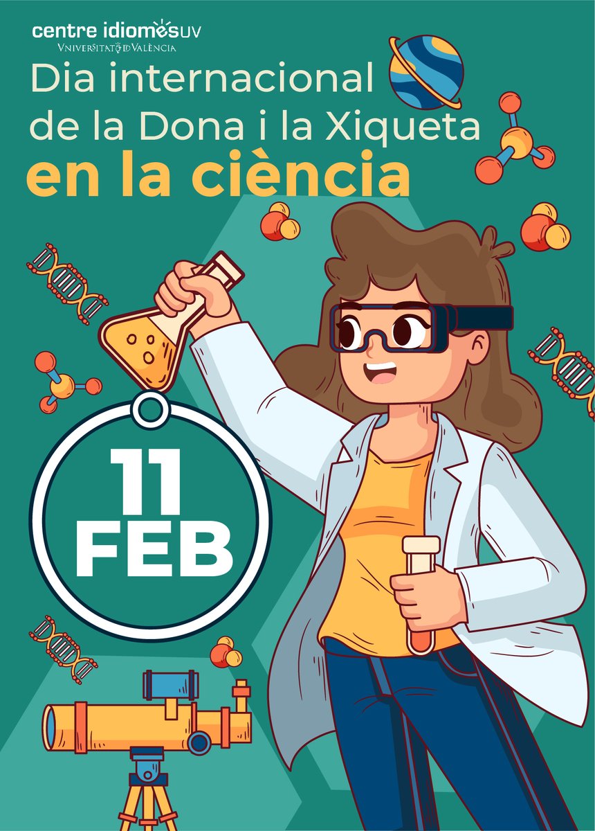 centreidiomes's tweet photo. 🔬DIA DE LA DONA I LA XIQUETA EN LA CIÈNCIA👩‍🔬

🧪Visibilitzem la tasca de les dones i xiquetes que trenquen barreres en les disciplines científiques. Des de les pioneres que s’hi van obrir camí fins a les joves que innoven avui, la seua passió i dedicació són un referent. #11F https://t.co/GErHtCPltZ