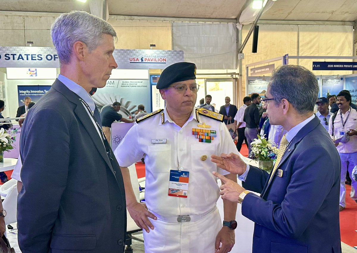 Lockheed Martin India (@lmindianews) on Twitter photo Honored to host Vice Admiral Rajesh Pendharkar, AVSM, VSM, FOC-in-C East, <a href="/IN_HQENC/">Eastern Naval Command 🇮🇳</a>, at our booth during #AeroIndia2025 and walk him through our strategic offerings for the <a href="/indiannavy/">SpokespersonNavy</a>.
#ForIndiaFromIndia Honored to host Vice Admiral Rajesh Pendharkar, AVSM, VSM, FOC-in-C East, <a href="/IN_HQENC/">Eastern Naval Command 🇮🇳</a>, at our booth during #AeroIndia2025 and walk him through our strategic offerings for the <a href="/indiannavy/">SpokespersonNavy</a>.
#ForIndiaFromIndia