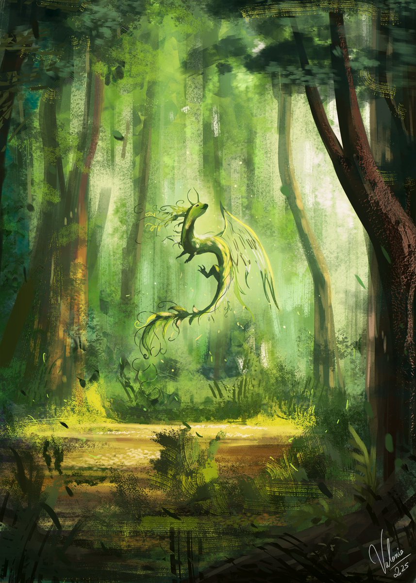 valonia_art's tweet photo. Speedpainting : 35 minutes 

🌱Dragon des plantes🍃 https://t.co/qqjCgpLC8Z